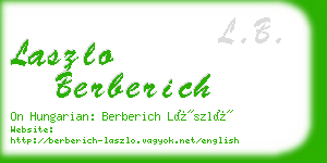 laszlo berberich business card